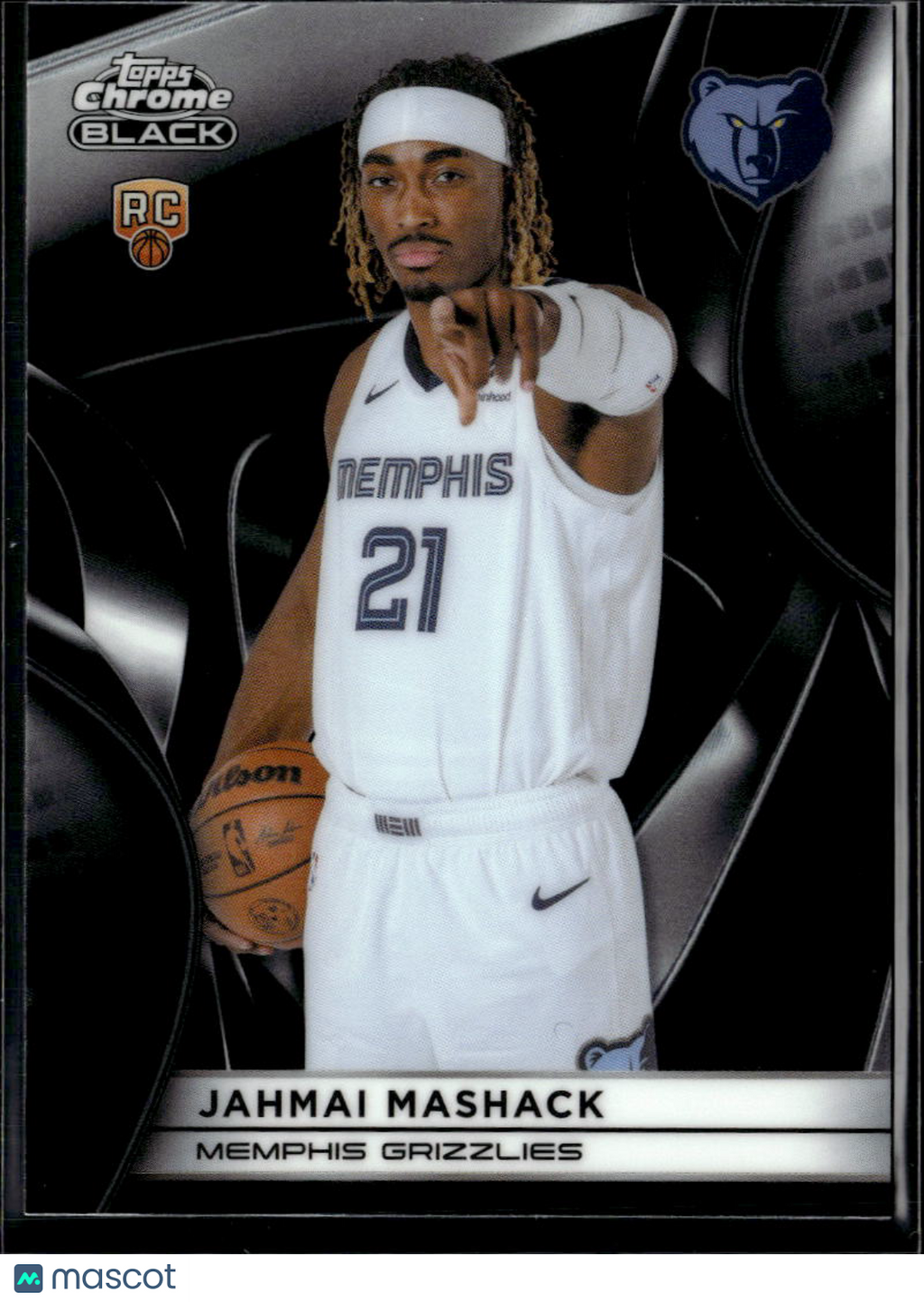 Jahmai Mashack 2026 Topps Chrome Black Rookie RC Memphis Grizzlies