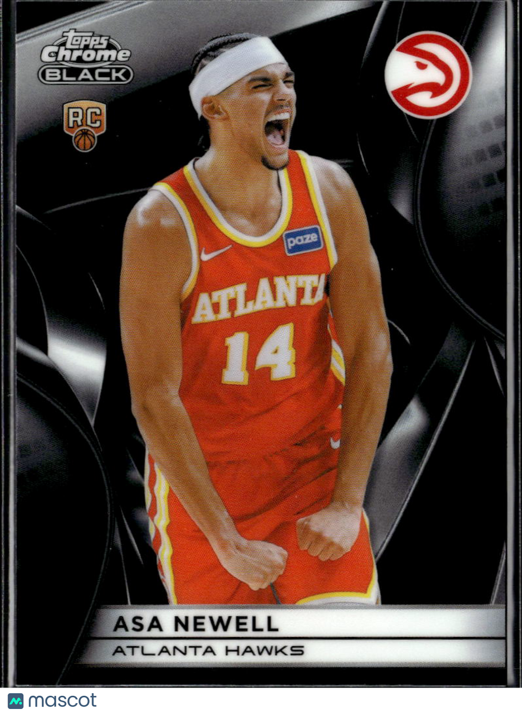 Asa Newell 2026 Topps Chrome Black Rookie RC Atlanta Hawks
