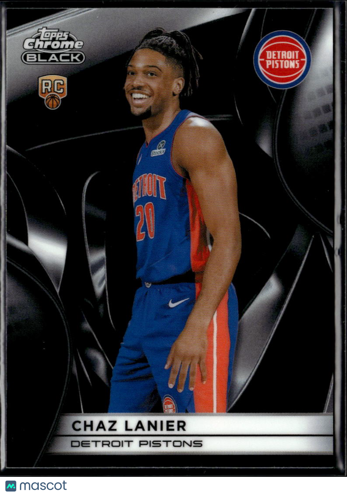 Chaz Lanier 2026 Topps Chrome Black Rookie RC Detroit Pistons