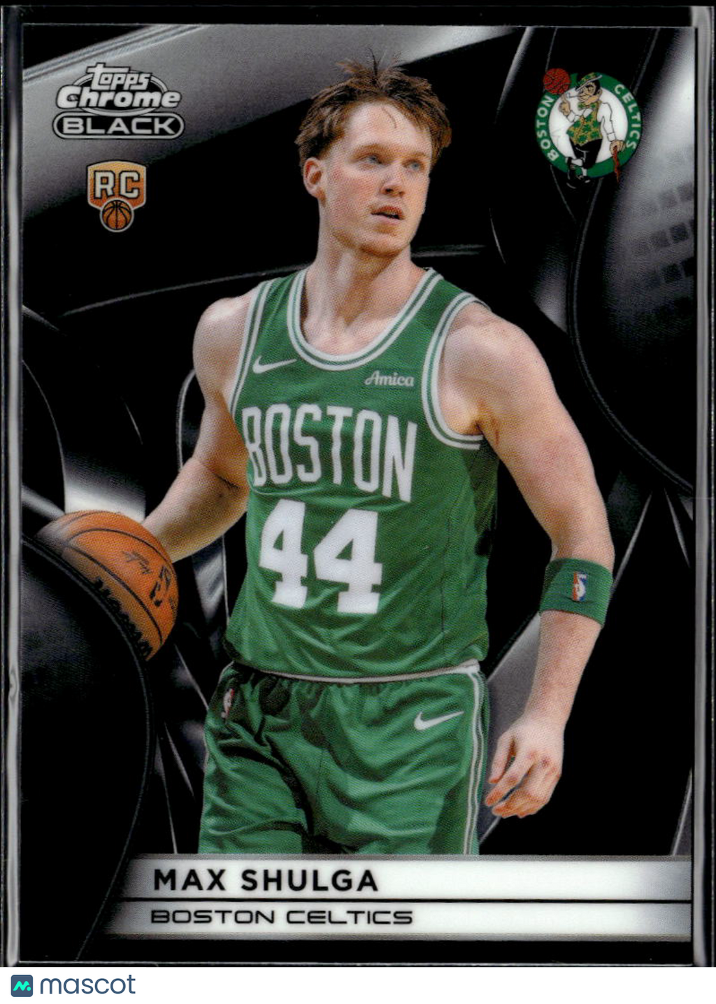 Max Shulga 2026 Topps Chrome Black Rookie RC Boston Celtics
