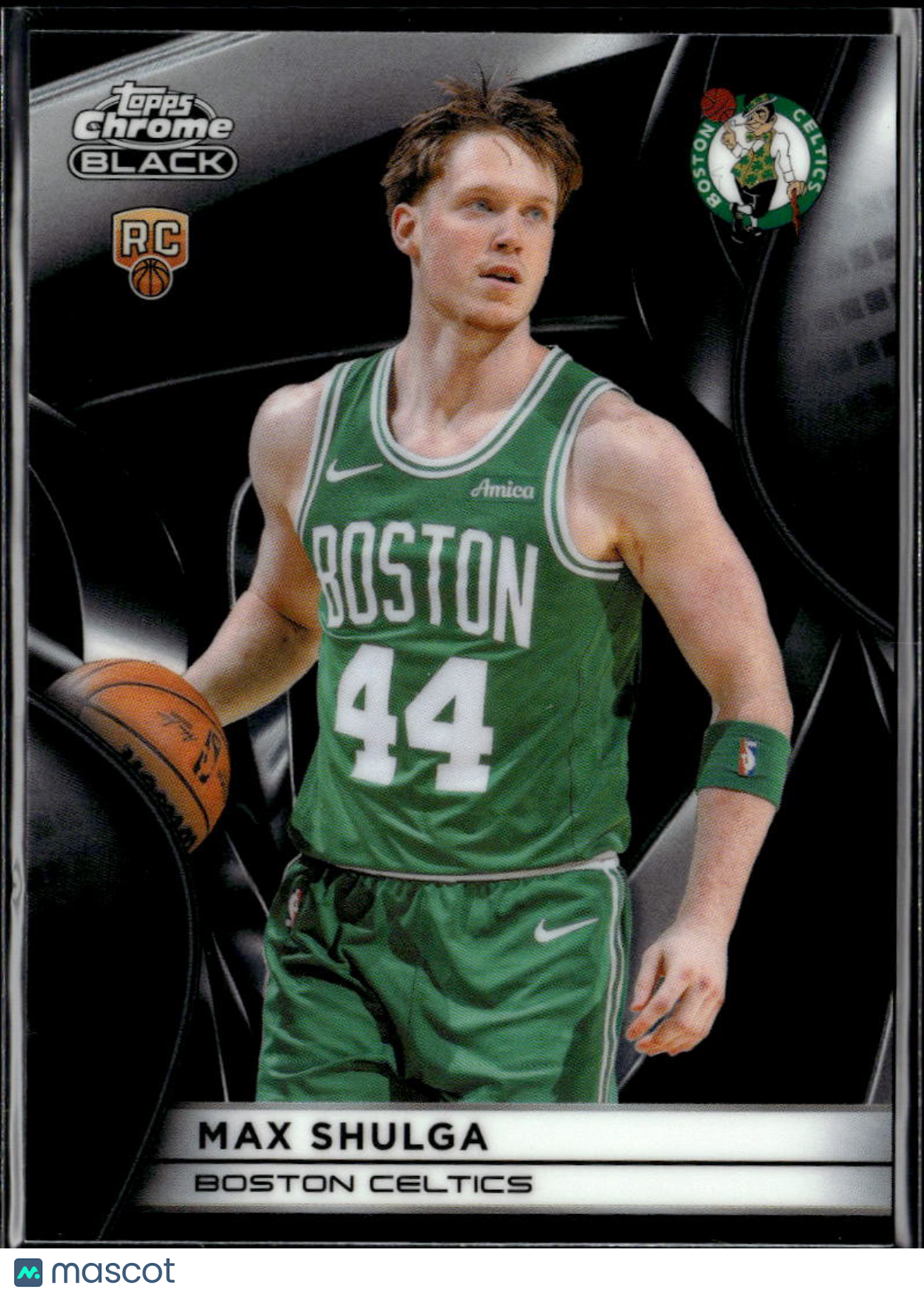 Max Shulga 2026 Topps Chrome Black Rookie RC Boston Celtics