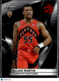 Alijah Martin 2026 Topps Chrome Black Rookie RC Toronto Raptors