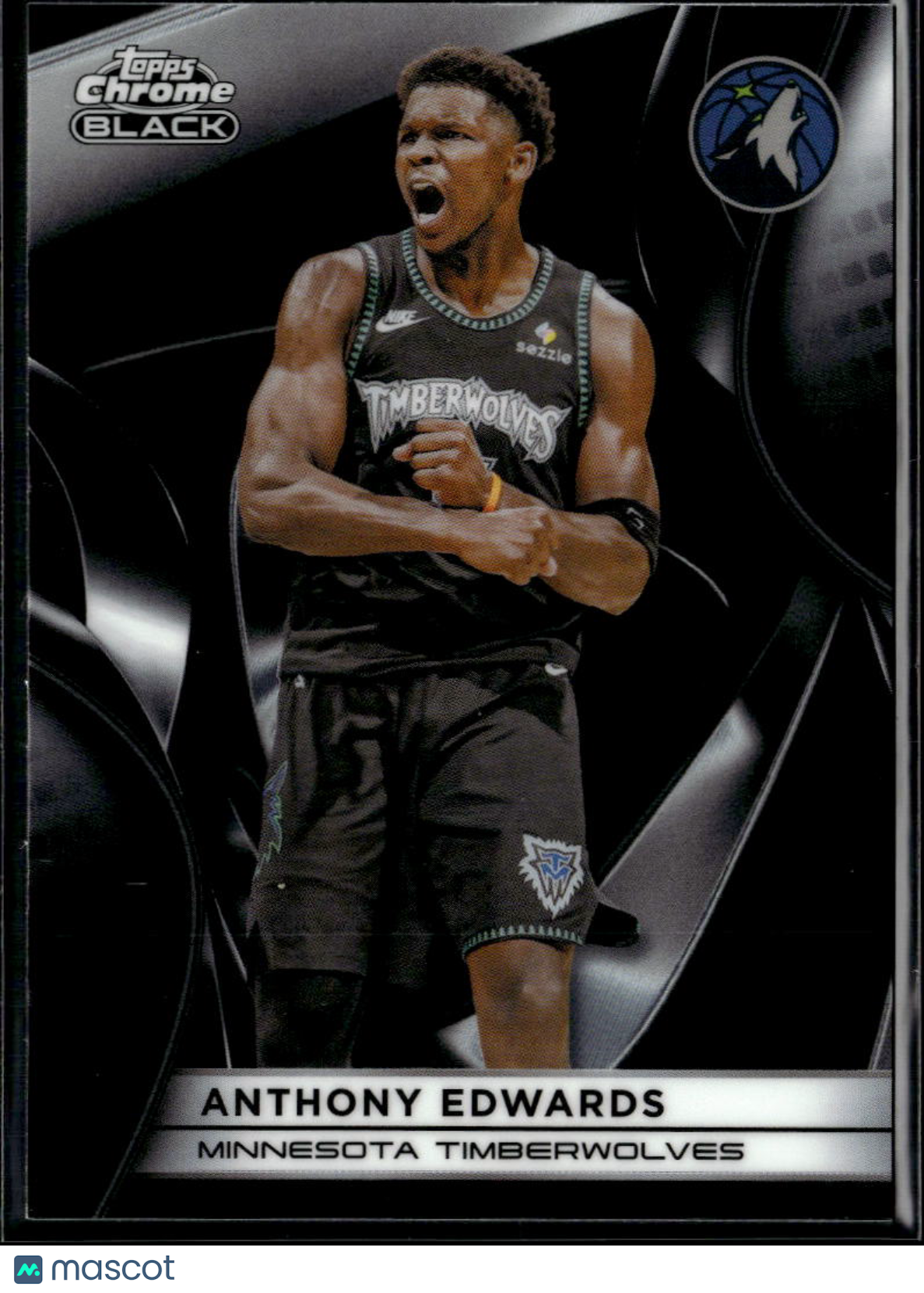 Anthony Edwards 2026 Topps Chrome Black Minnesota Timberwolves