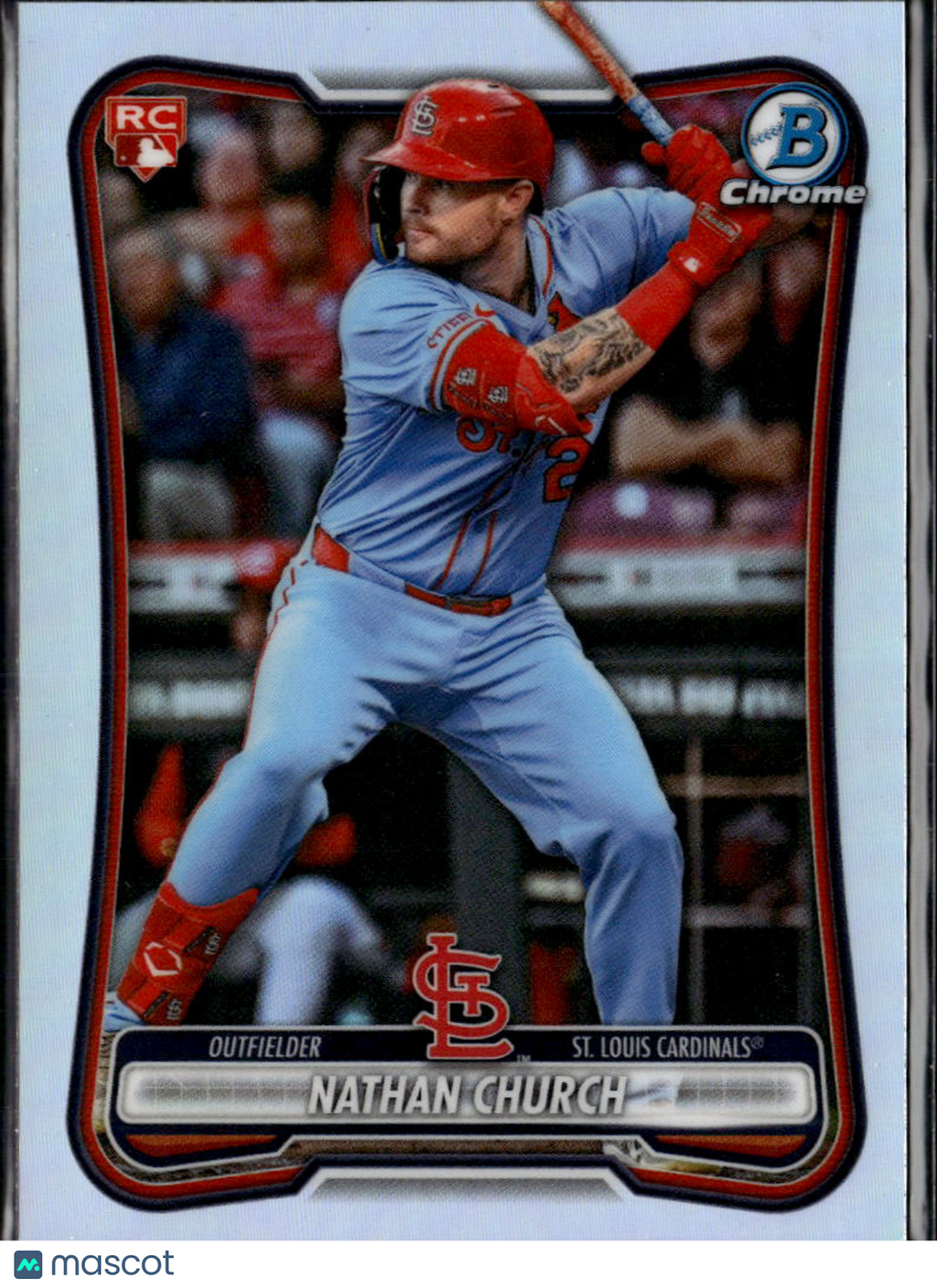 Nathan Church 2026 Bowman Chrome RED Refractor RC St. Louis Cardinals