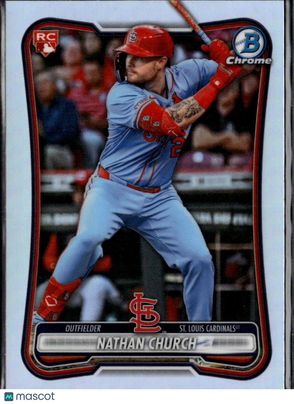 Nathan Church 2026 Bowman Chrome RED Refractor RC St. Louis Cardinals