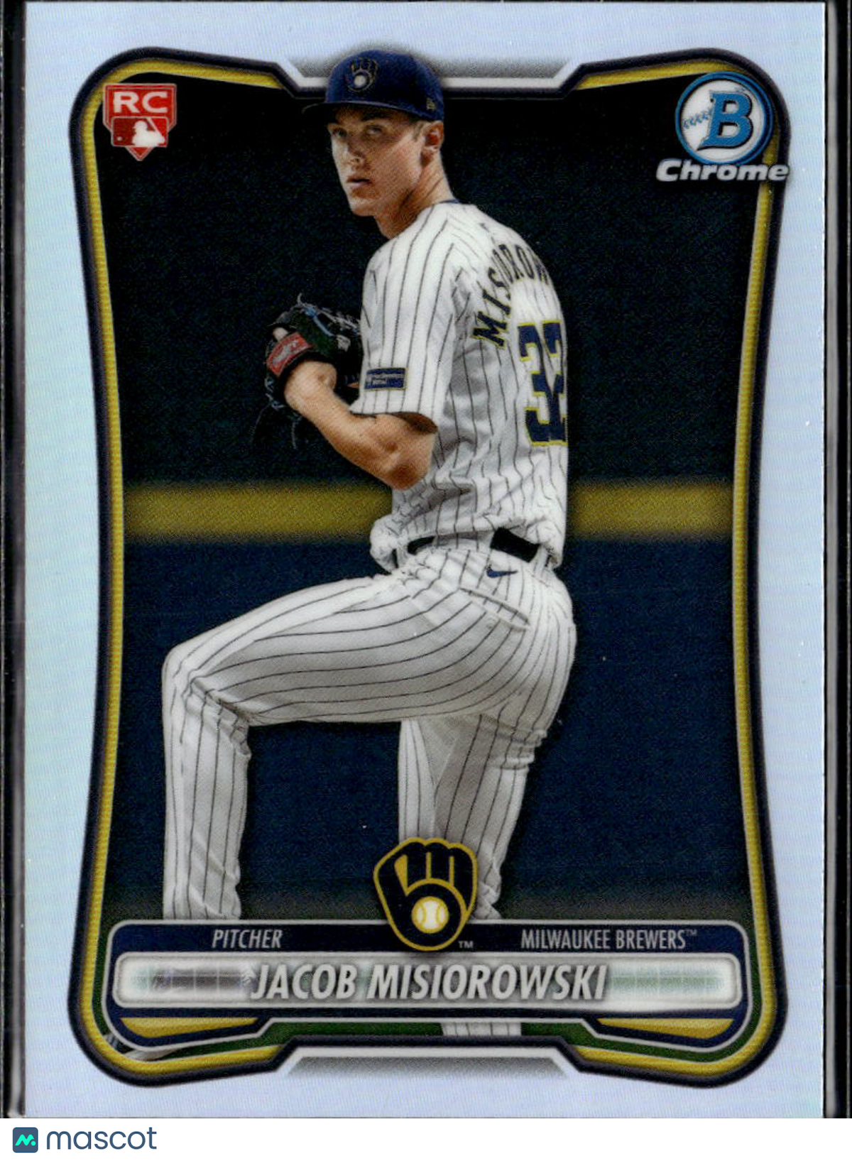 Jacob Misiorowski 2026 Bowman Chrome RED Refractor RC Milwaukee Brewers