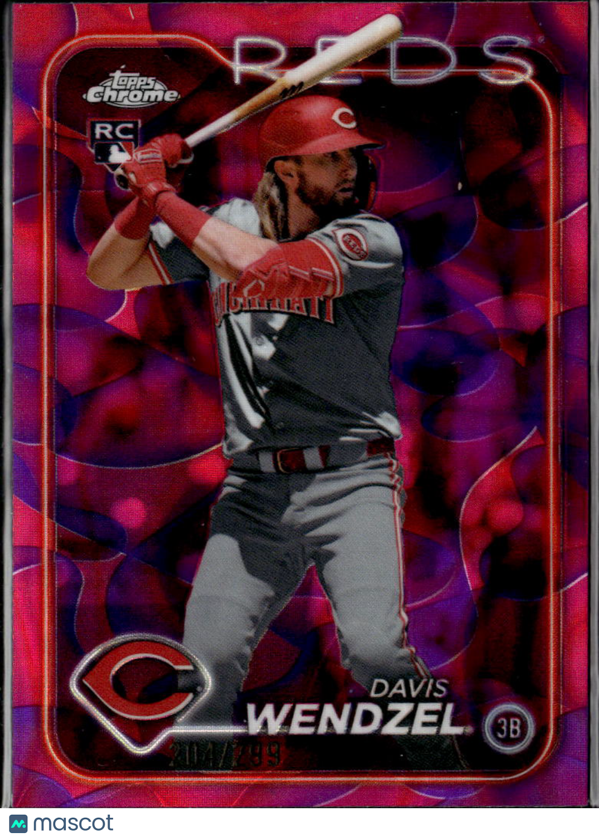 Davis Wendzel 2024 Topps Chrome Pink Lava Lamp RC /299 Cincinnati Reds