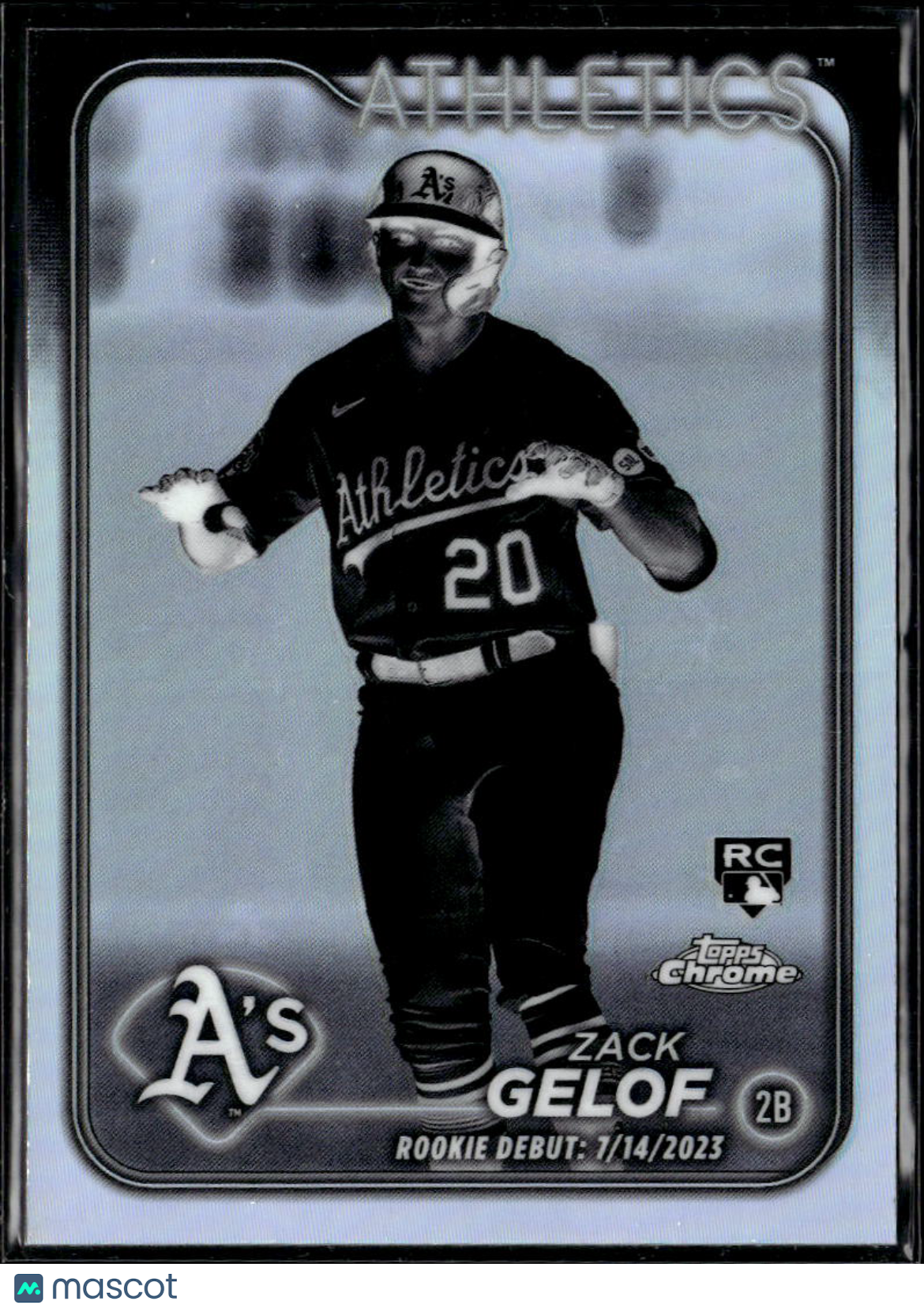 Zack Gelof 2024 Topps Chrome Negative Refractor Rookie RC SSP Oakland Athletics