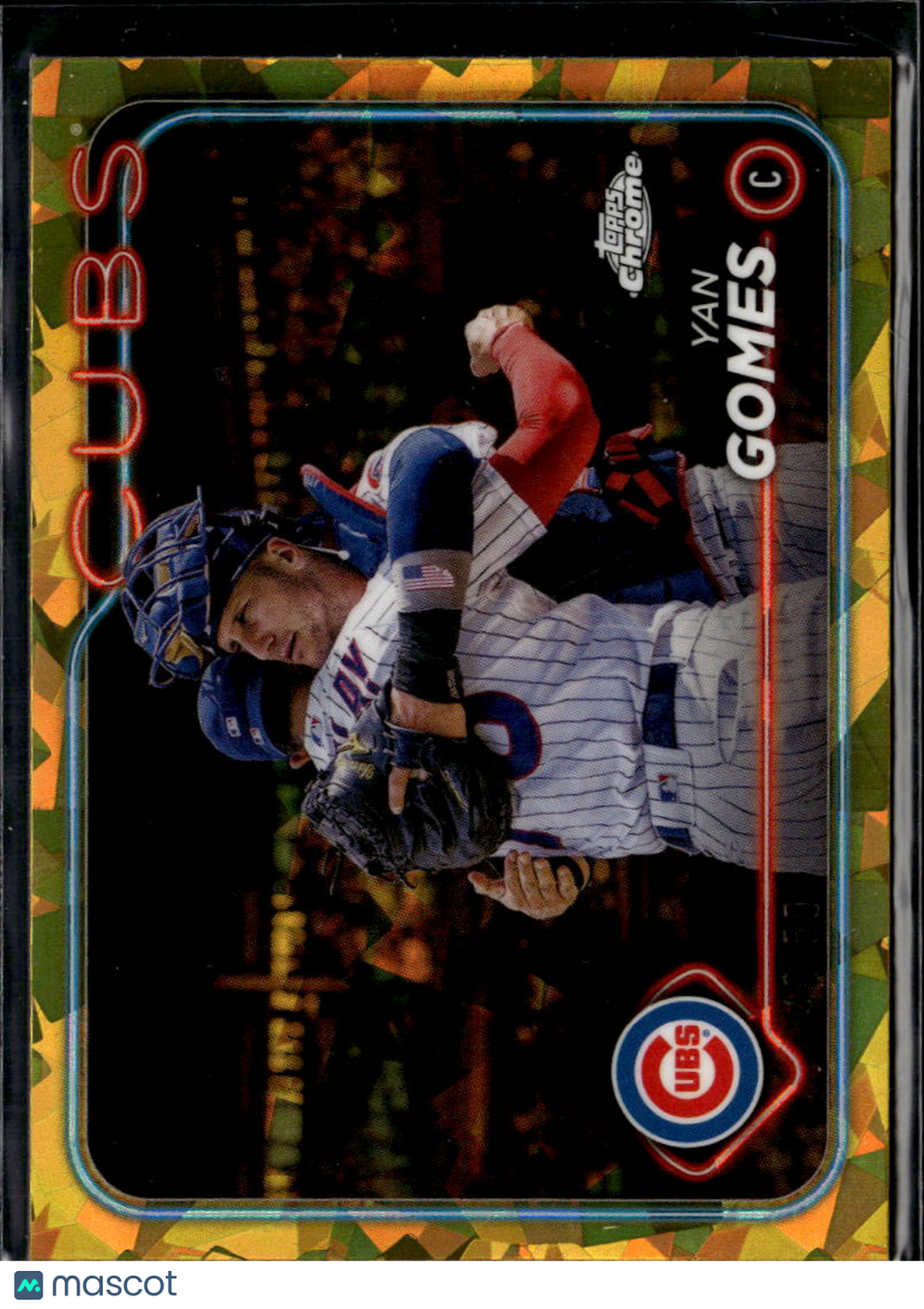 Yan Gomes 2024 Topps Chrome Sapphire Gold Refractor 40/50 Chicago Cubs