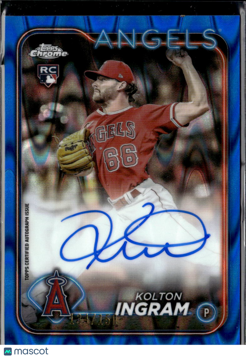 Kolton Ingram 2024 Topps Chrome Auto Autograph RC /150 Los Angeles Angels