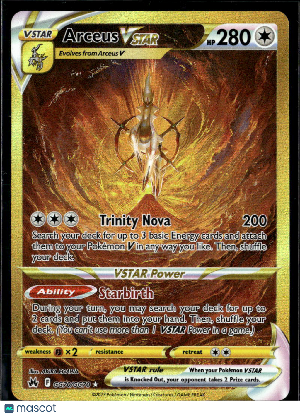 Arceus VSTAR 2023 Crown Zenith Holo Rare UR #GG70/GG70