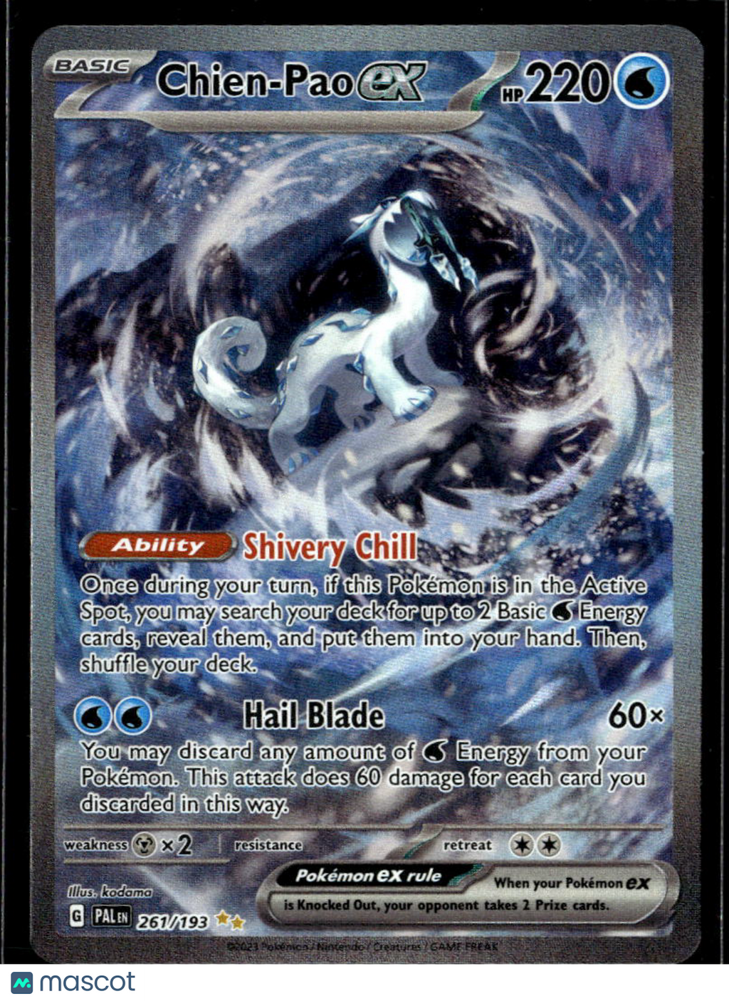 Chien-Pao EX 2023 Paldea Evolved Holo Secret Rare SAR #261/193