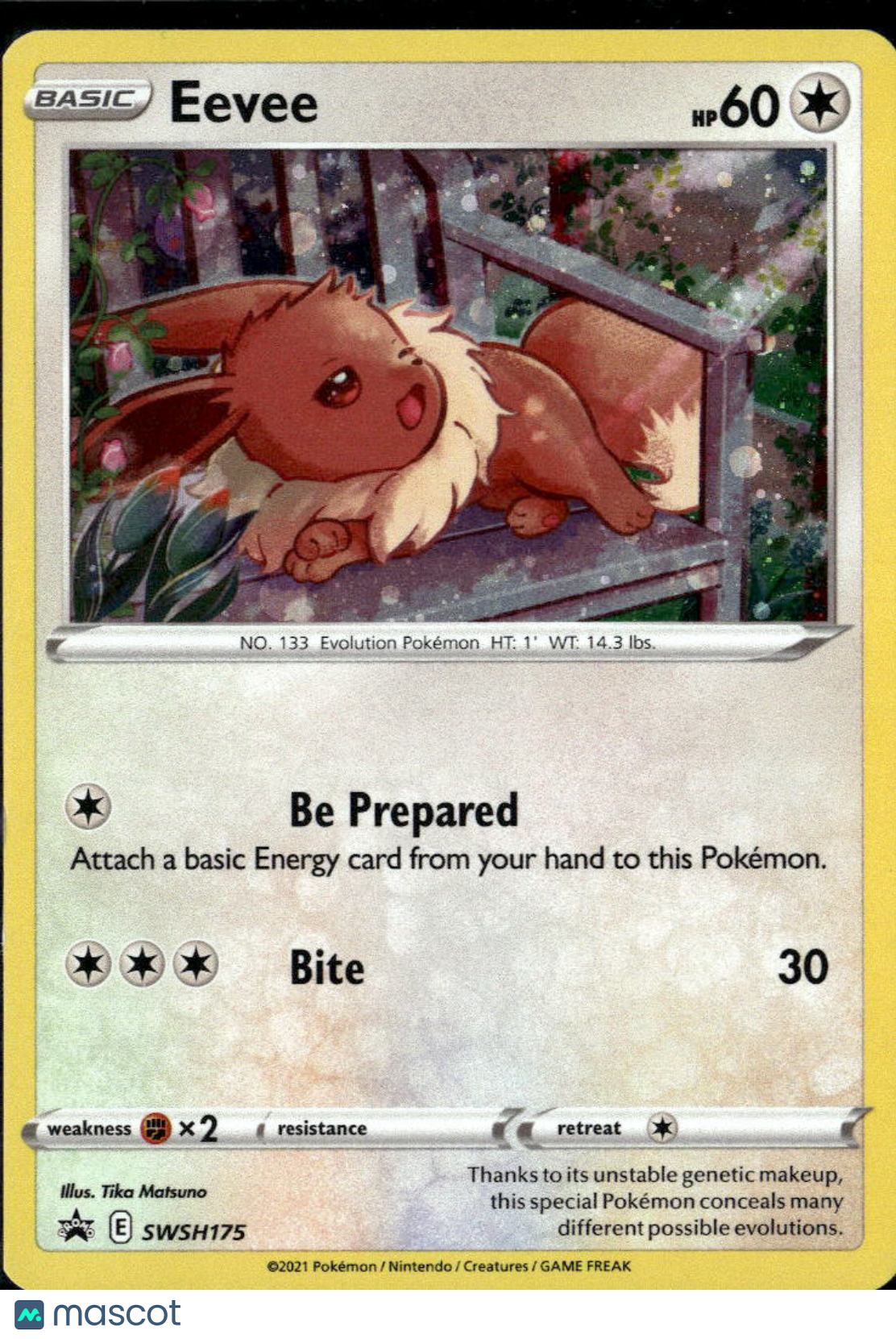 Eevee 2020 Sword & Shield Black Star Promo #SWSH175
