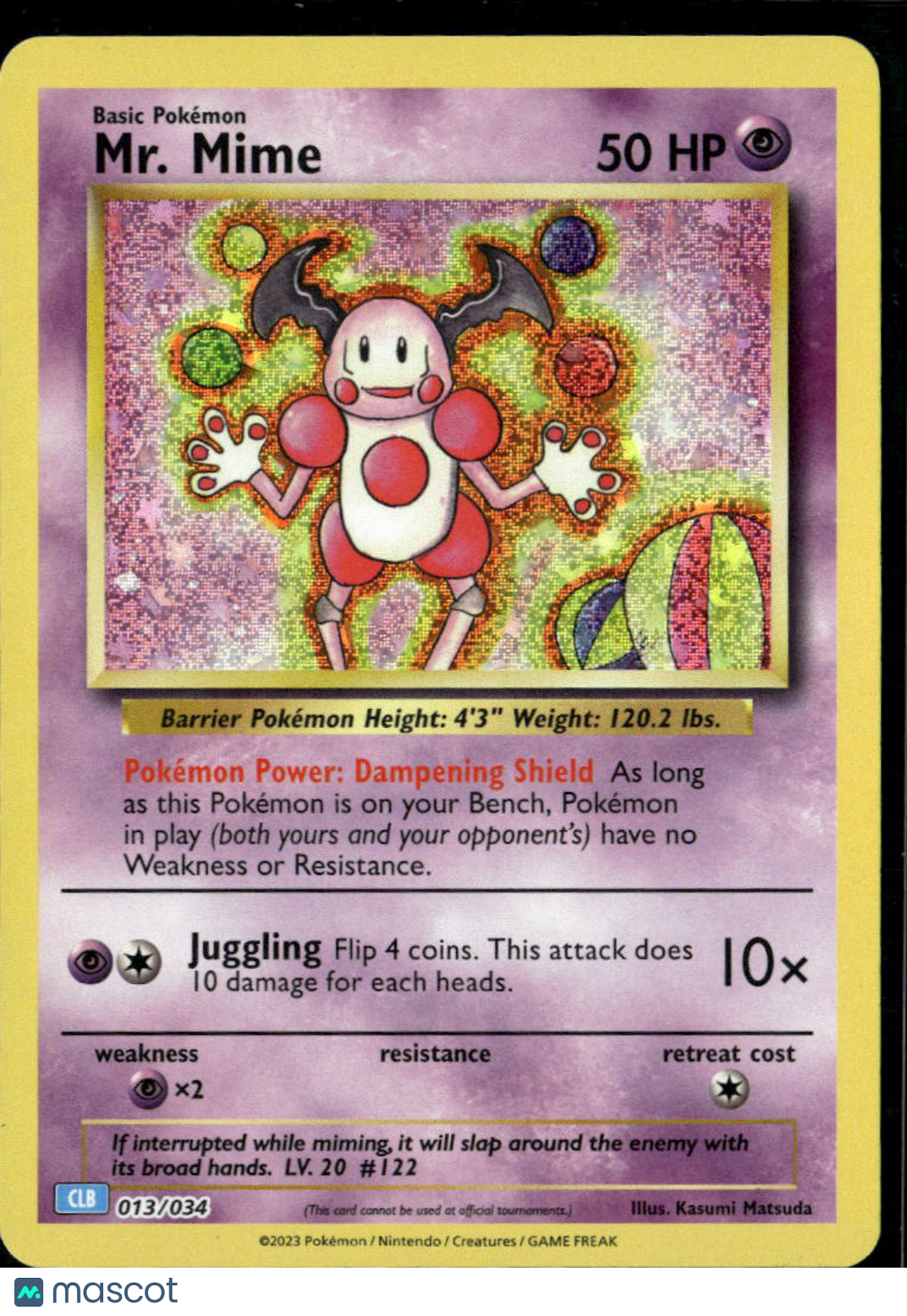 MR. Mime Card Classic Holo #13/34