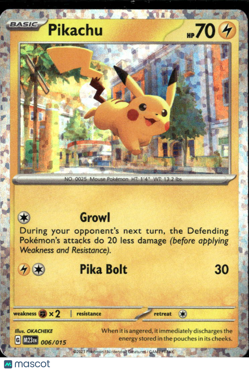 Pikachu 2023 McDonald's Collection Holo #6/15