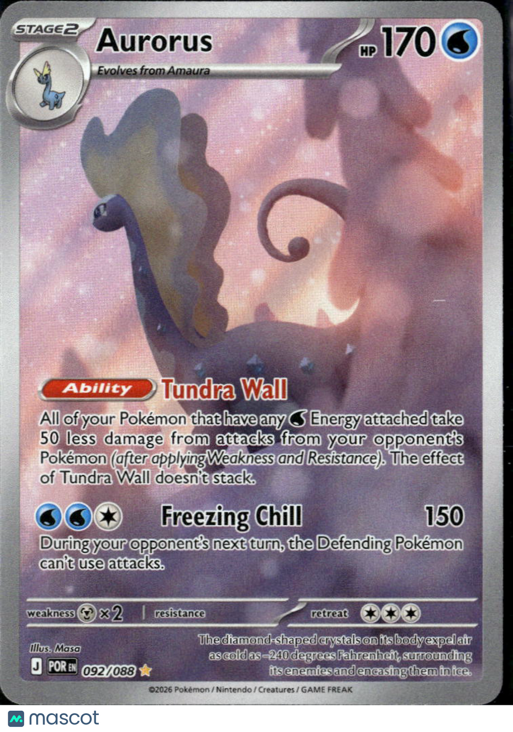 Aurorus 2026 Mega Evolution – Perfect Order Secret Rare #92/88