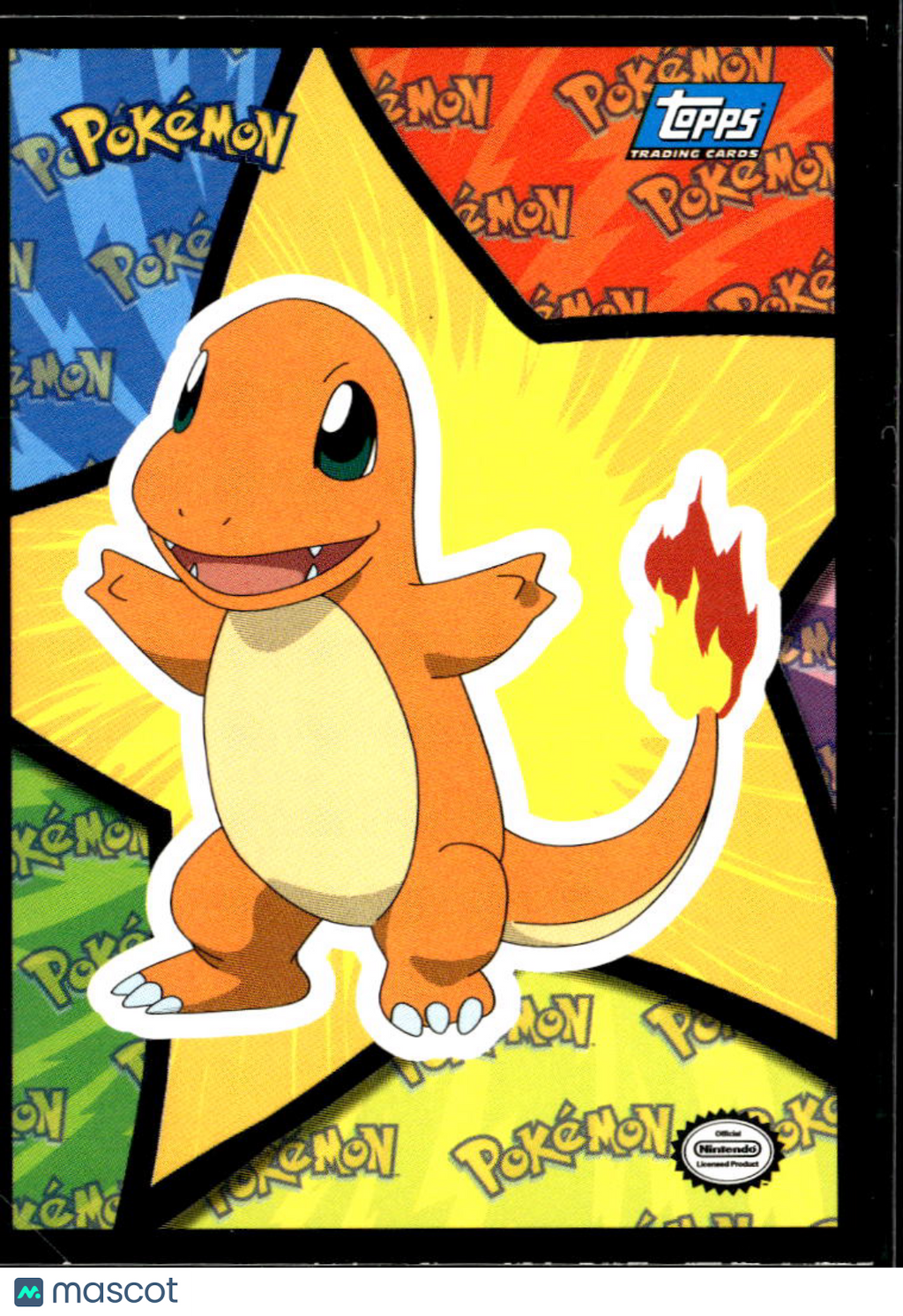 Charmander Topps 1999 Sticker Trading Card