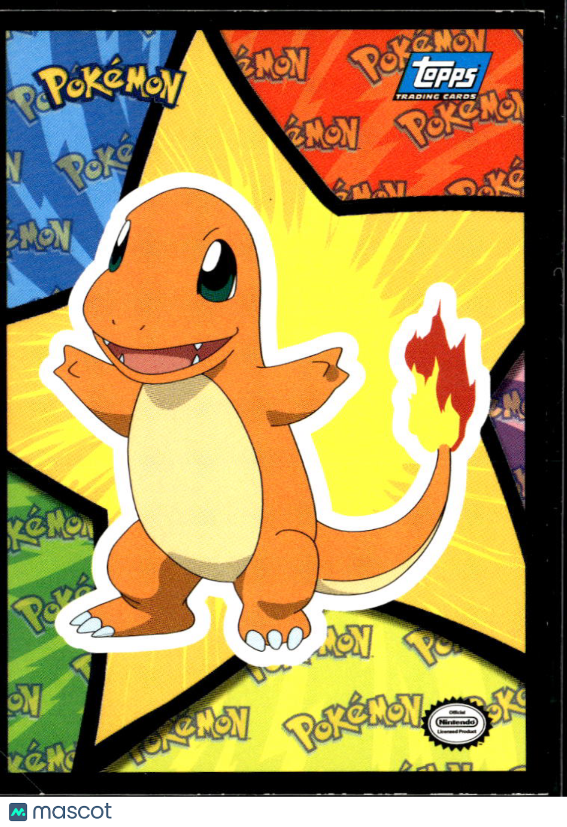 Charmander Topps 1999 Sticker Trading Card