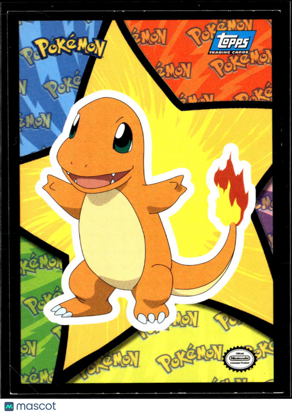 Charmander Topps 1999 Sticker Trading Card