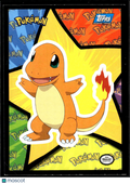 Charmander Topps 1999 Sticker Trading Card
