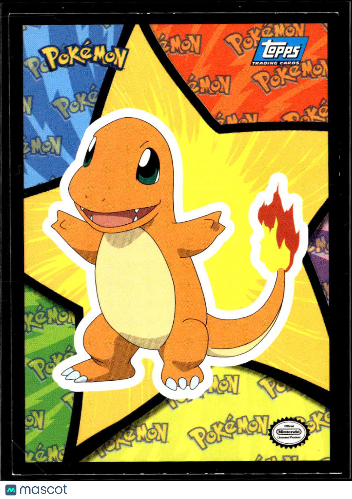 Charmander Topps 1999 Sticker Trading Card