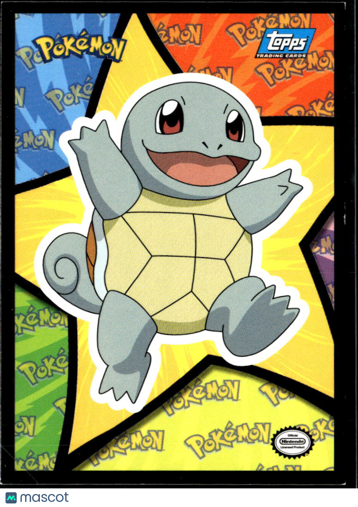 Squirtle Topps 1999 Sticker Trading Card