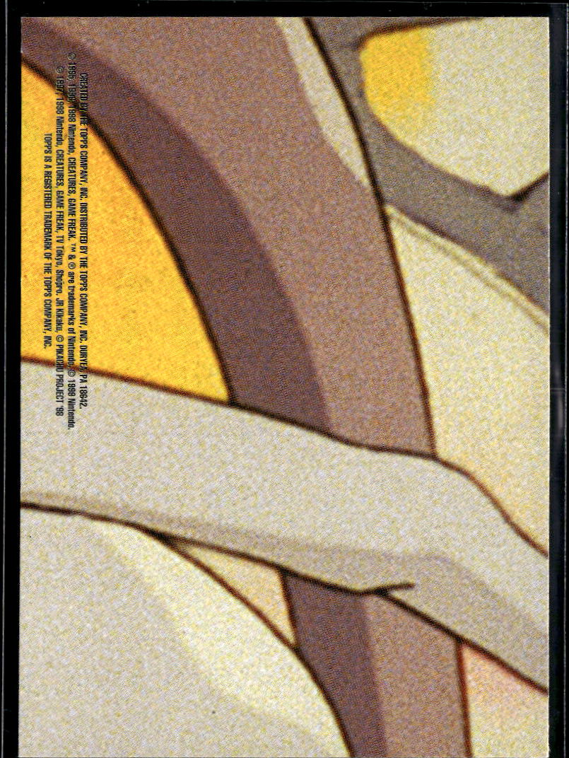 Squirtle Topps 1999 Sticker Trading Card