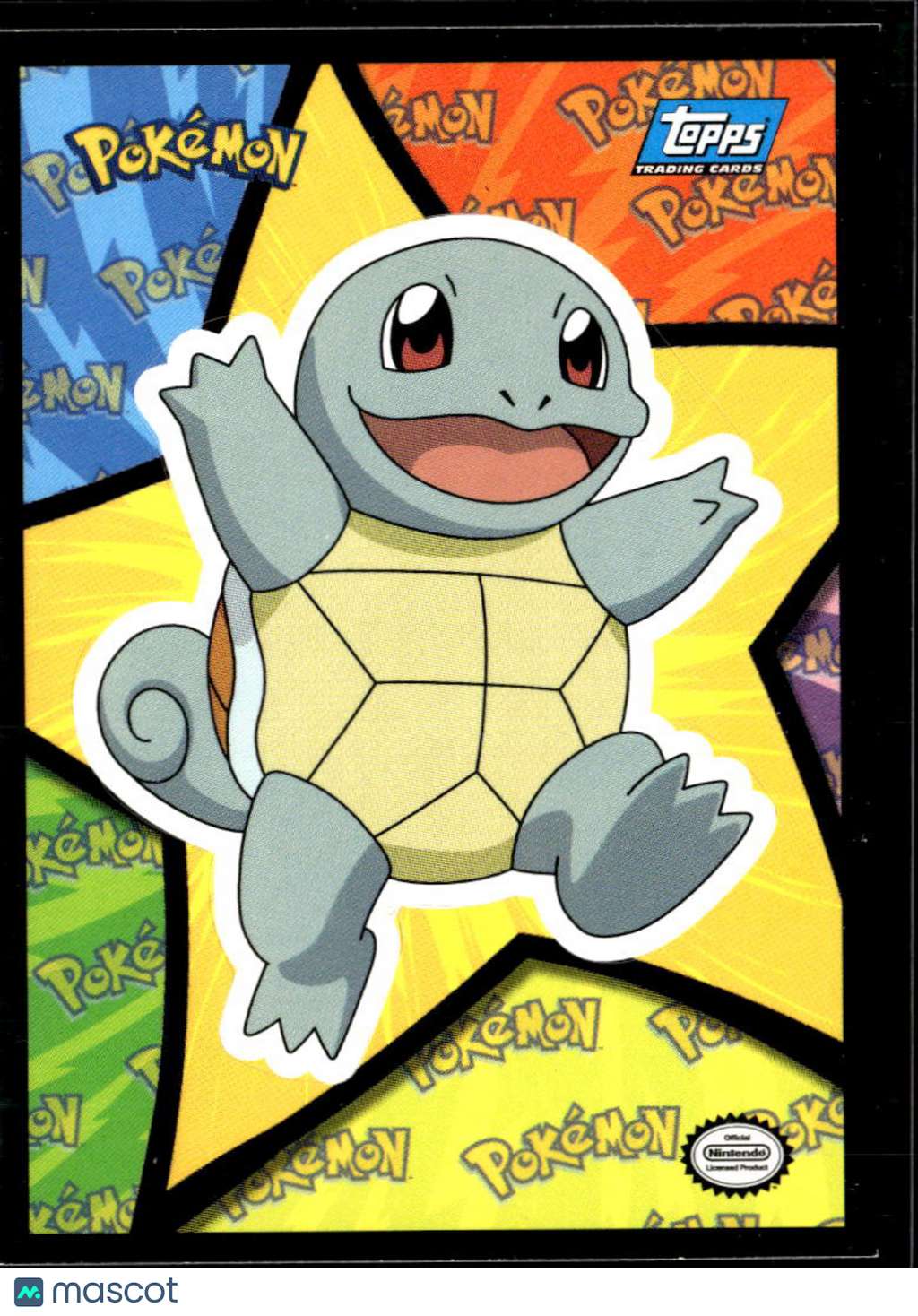 Squirtle Topps 1999 Sticker Trading Card