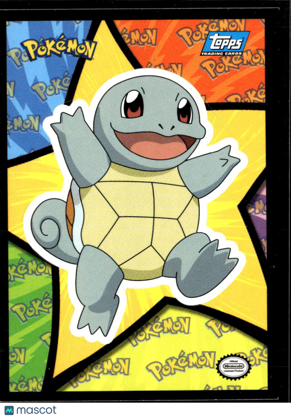 Squirtle Topps 1999 Sticker Trading Card