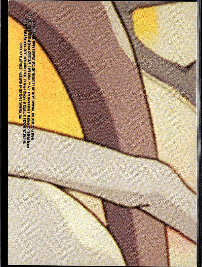 Squirtle Topps 1999 Sticker Trading Card