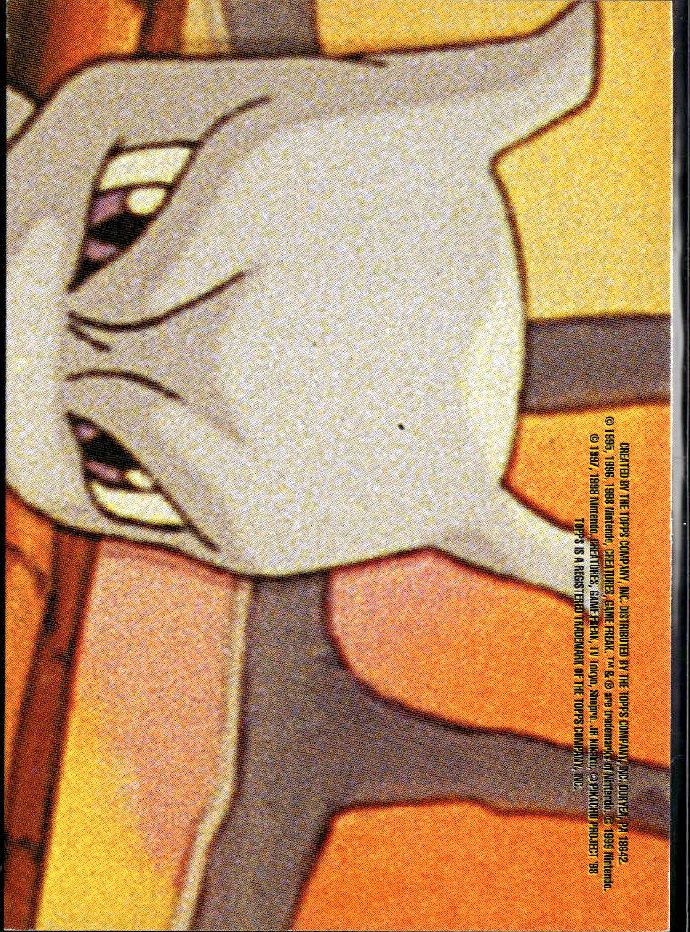 Meowth Topps 1999 Sticker Trading Card