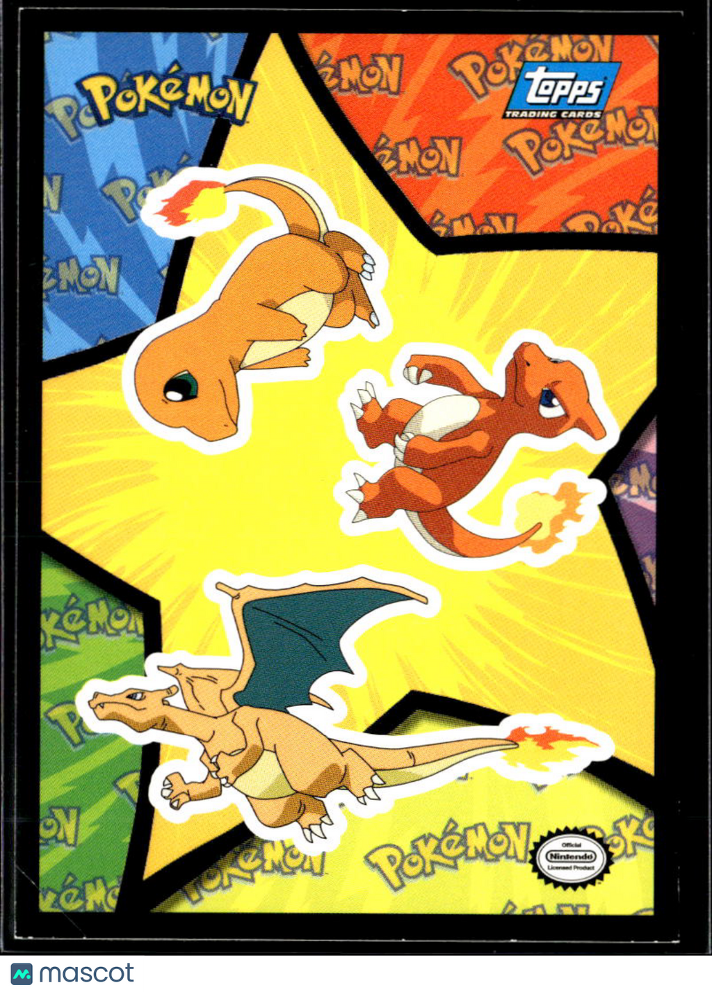 Charmeleon Charmander Charizard Topps 1999 Sticker Trading Card