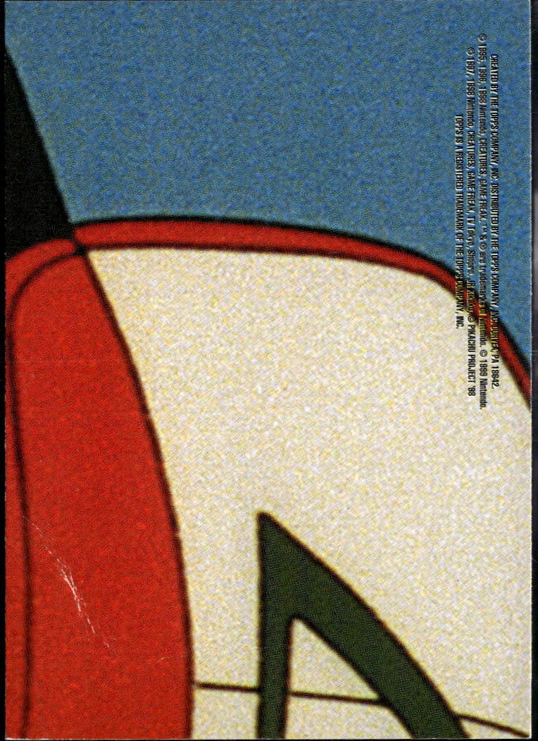Pokemon Topps 1999 Sticker Trading Card