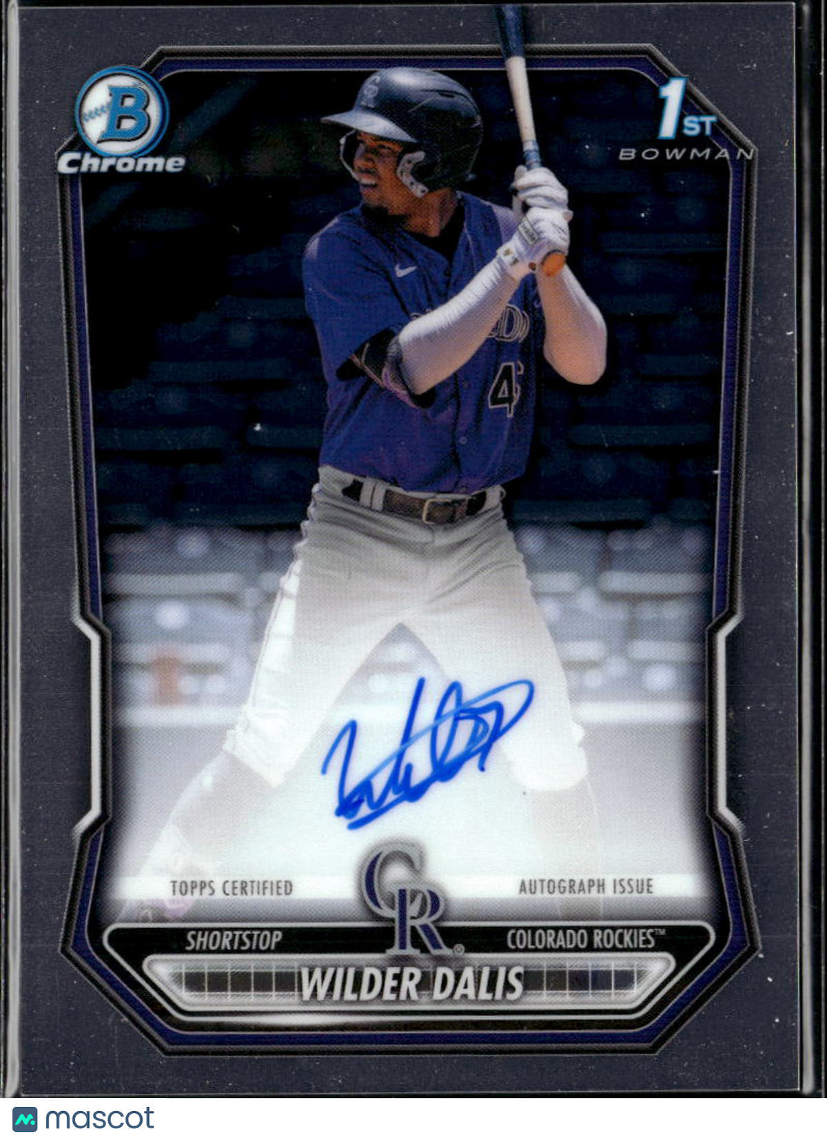 Wilder Dalis 2026 Bowman Chrome 1st Auto Autograph Colorado Rockies