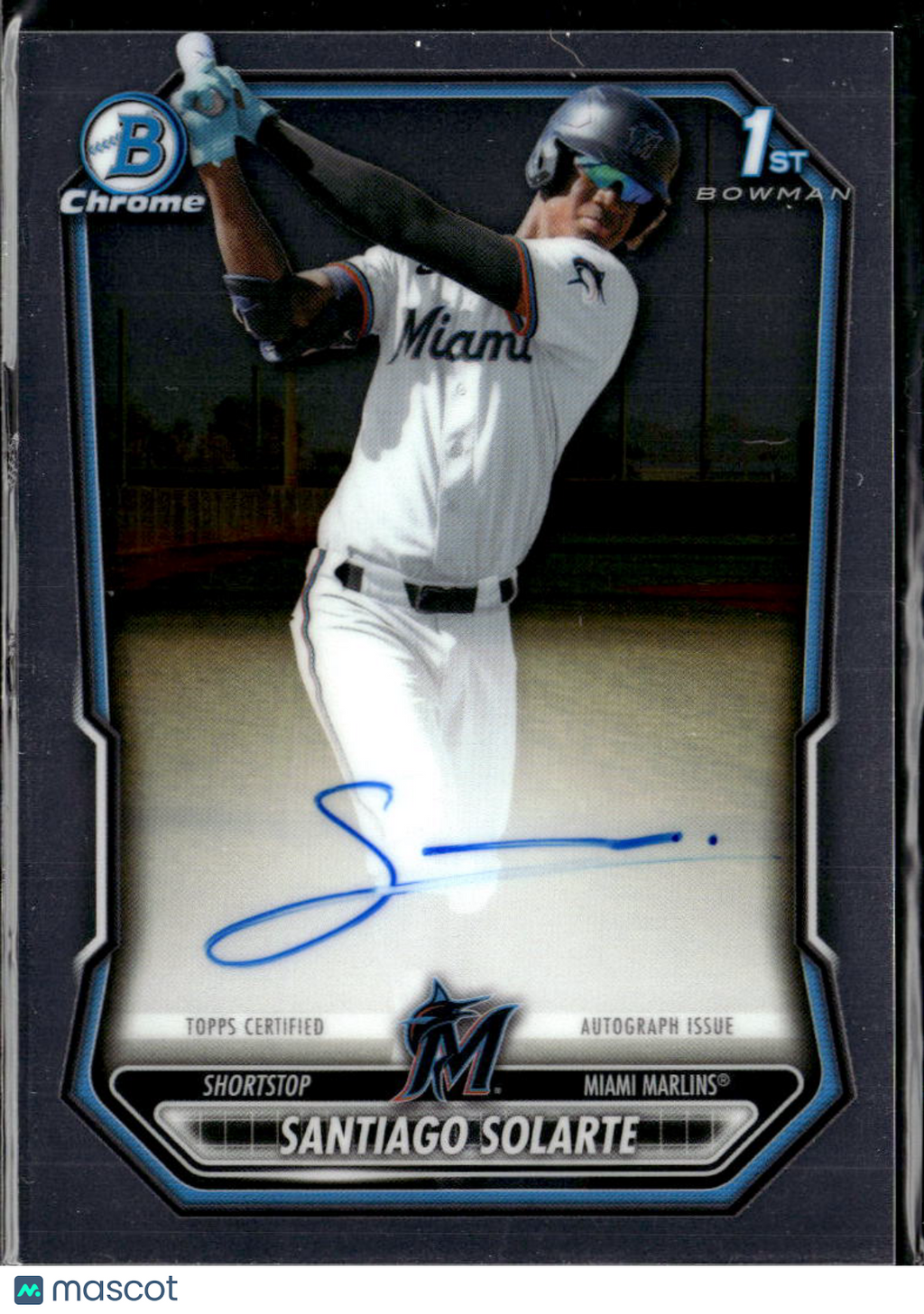 Santiago Solarte 2026 Bowman Chrome 1st Auto Autograph Miami Marlins