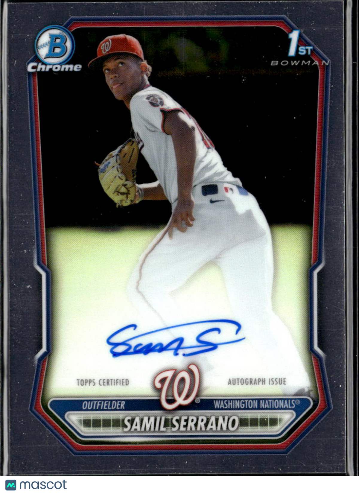 Samil Serrano 2026 Bowman Chrome 1st Auto Autograph Washington Nationals
