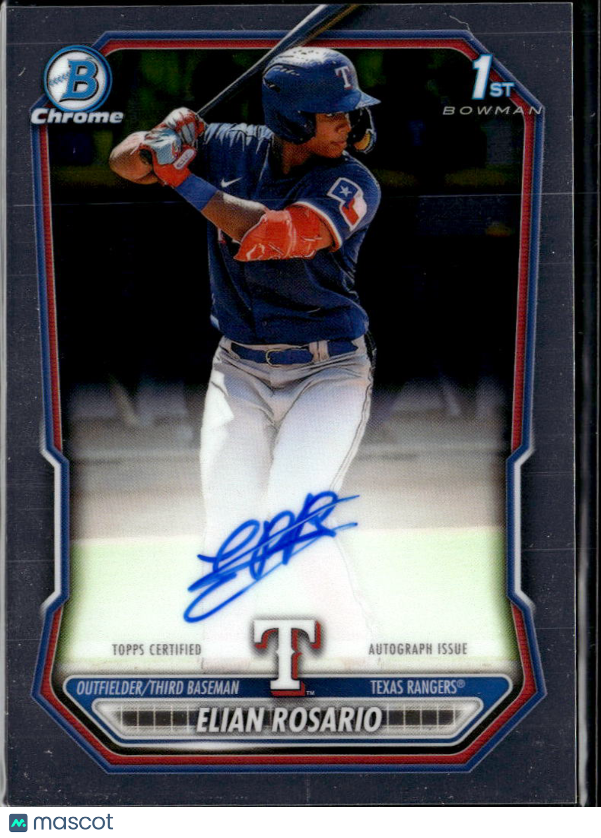 Elian Rosario 2026 Bowman Chrome 1st Auto Autograph Texas Rangers