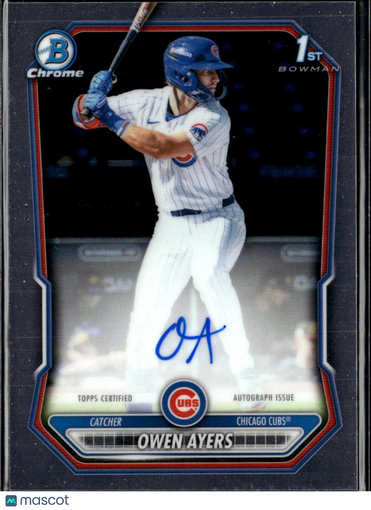 Owen Ayers 2026 Bowman Chrome 1st Auto Autograph Chicago Cubs