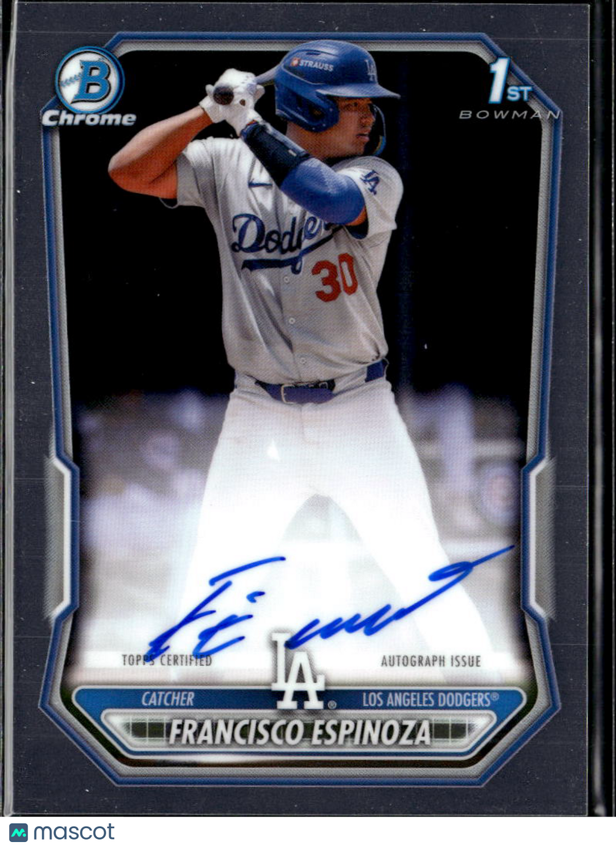 Francisco Espinoza 2026 Bowman Chrome 1st Auto Autograph Los Angeles Dodgers