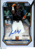 Yunior Amparo 2026 Bowman Chrome 1st Auto Autograph 406/499 New York Mets