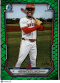 Jeyson Horton 2026 Bowman Chrome 1st Green Reptilian 52/99 Los Angeles Angels
