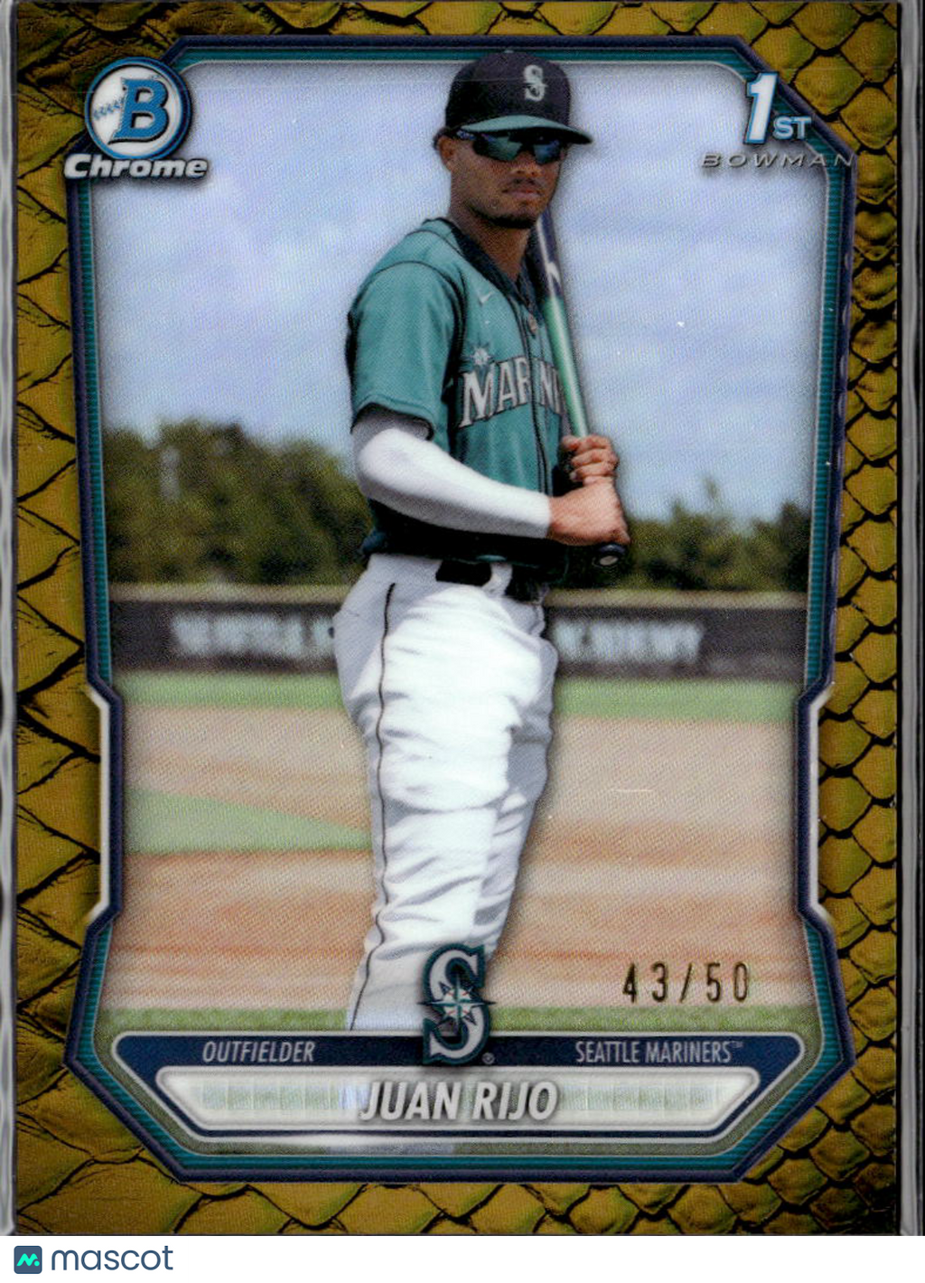 Juan Rijo 2026 Bowman Chrome 1st GOLD Reptilian 43/50 Seattle Mariners
