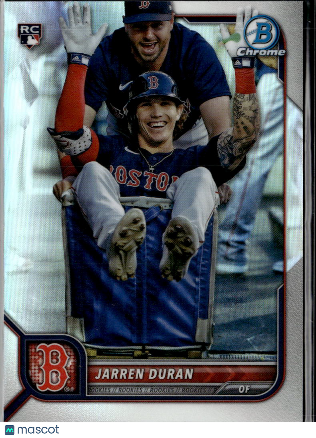 Jarren Duran 2022 Bowman Chrome RC Image Variation Boston Red Sox