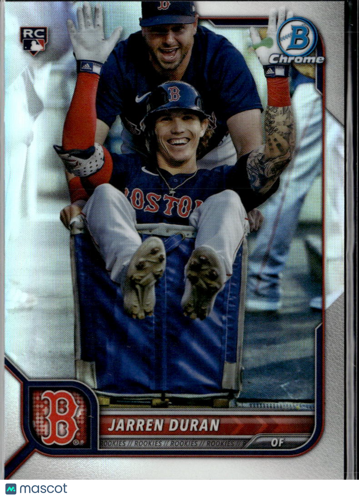 Jarren Duran 2022 Bowman Chrome RC Image Variation Boston Red Sox
