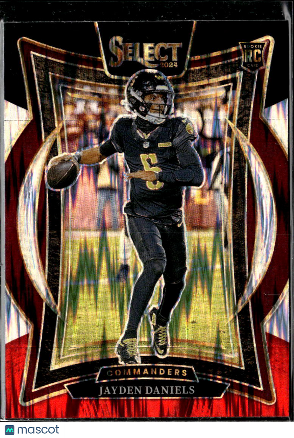 Jayden Daniels 2024 Select Red Shock Prizm Rookie RC Washington Commanders