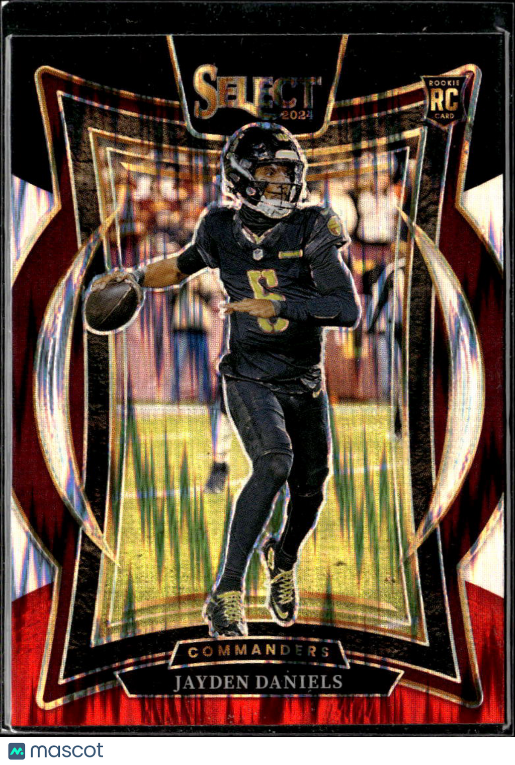 Jayden Daniels 2024 Select Red Shock Prizm Rookie RC Washington Commanders