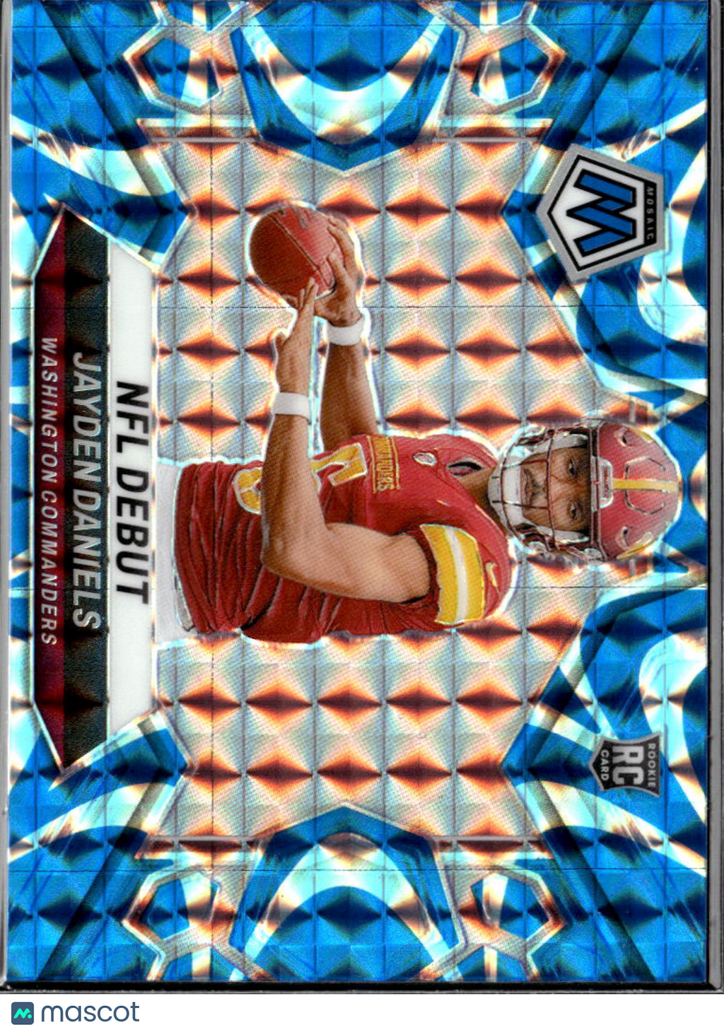 Jayden Daniels 2024 Panini Mosaic RC Blue Reactive Washington Commanders