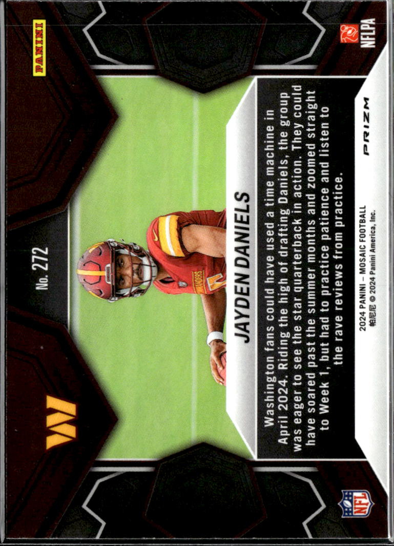 Jayden Daniels 2024 Panini Mosaic RC Blue Reactive Washington Commanders