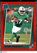 Jaylen Waddle 2021 Donruss Rookie Red Press Proof Miami Dolphins