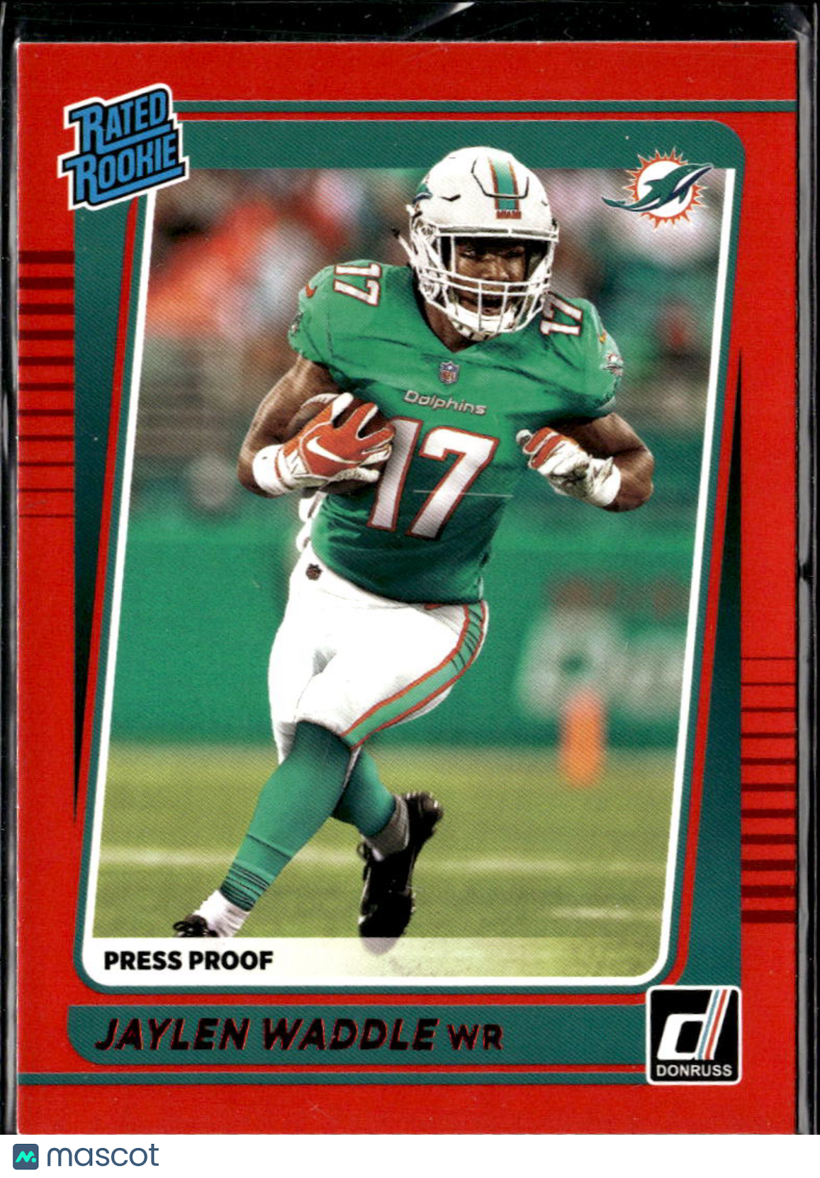Jaylen Waddle 2021 Donruss Rookie Red Press Proof Miami Dolphins